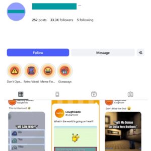 30K Gaming Memes Instagram Account for sale
