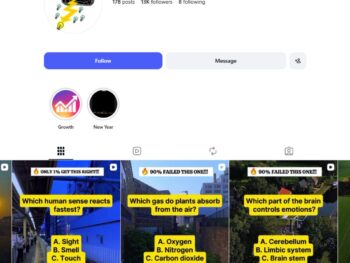 13K Quiz Education Instagram Account for Sale