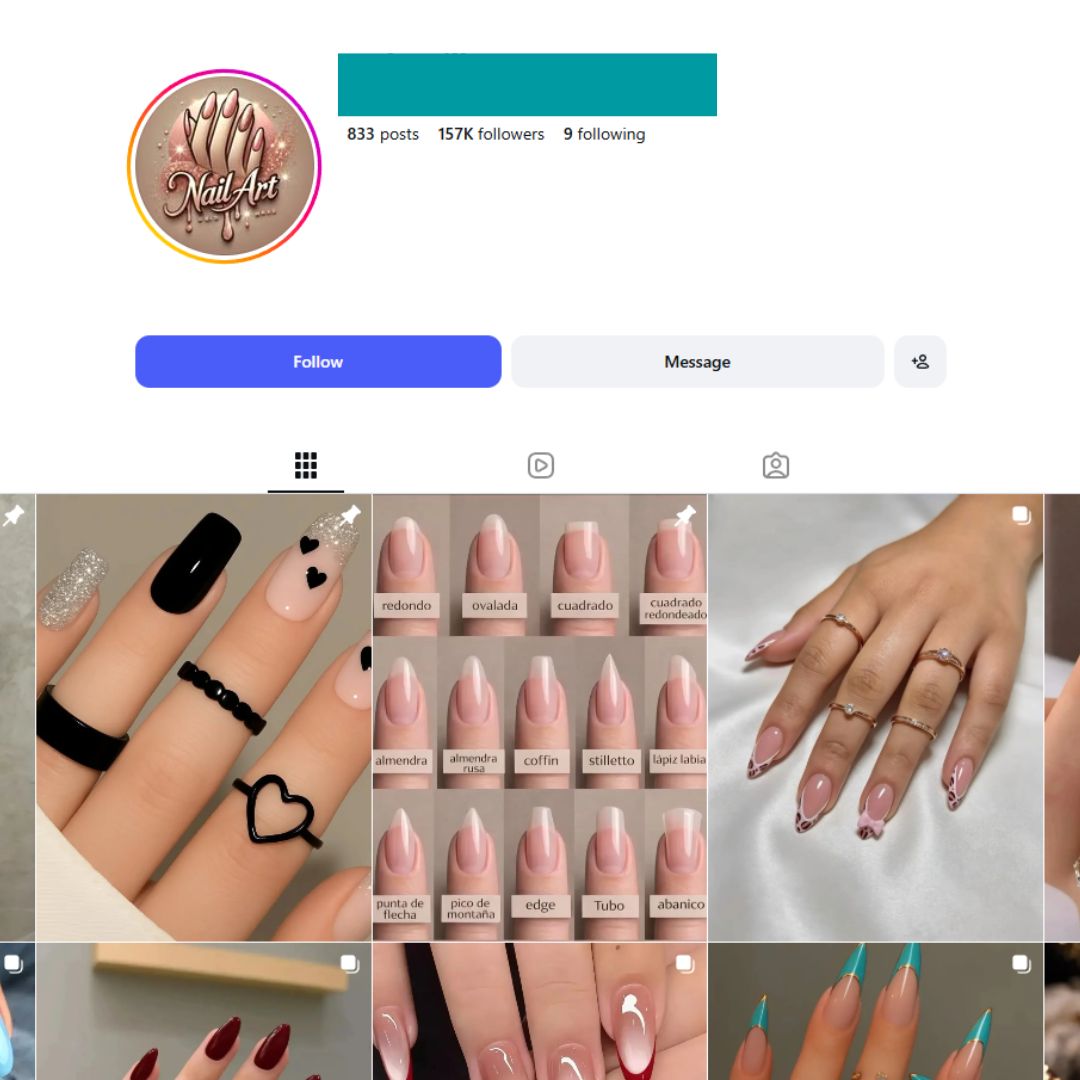 150K Makeup Nails Instagram Account for Sale
