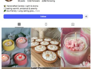 1K Candles Décor Instagram Account for sale