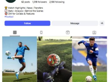 1K Football Soccer Instagram Account for sale