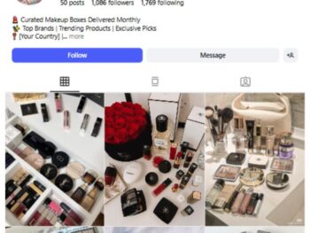 1K Girl's Makeup Instagram Account for sale