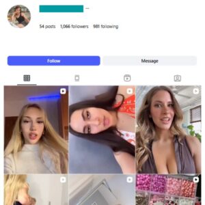 1K Model Influencer Instagram Account for sale