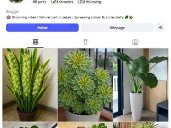 1K Plants Indoor Greenery Instagram Account for sale