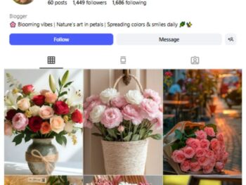 1K Roses Flowers Instagram Account for sale