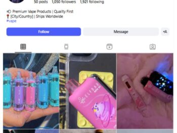 1K Smoke Vape Instagram Account for sale