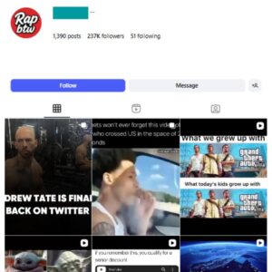 230K Memes FYP Instagram Account for sale