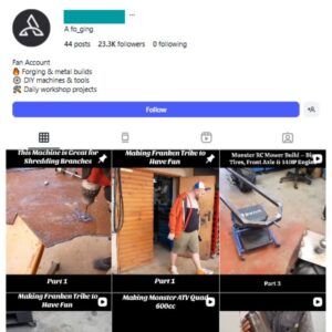 23K Forging Metalworks Instagram Account for sale