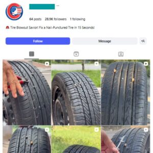 28K Car Tire Repair Instagram Account for sale