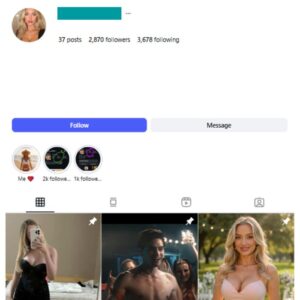 2K Model Influencer Instagram Account for sale
