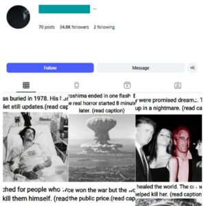 34K Dark History Instagram Account for sale