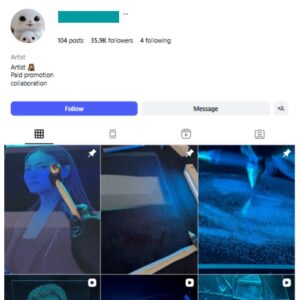 35K Glass Art Instagram Account for sale