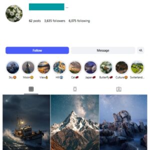 3K Travel Nature Instagram Account for sale