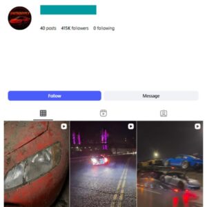 410K Sports Cars Instagram Account for sale