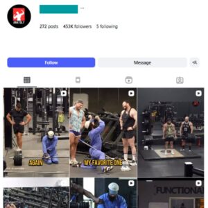 450K Anatoly Gym Reels Instagram Account for sale