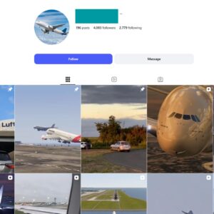 4K Airliners Flights Instagram Account for Sale