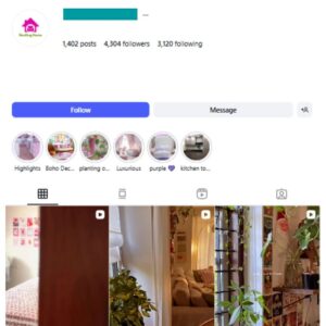 4K Home Interior Decor Instagram Account for sale