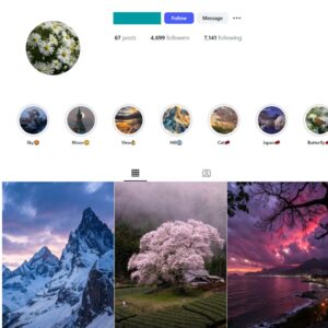 4K Travel Nature Instagram Account for Sale
