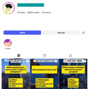 5K News Education Instagram Account for sale