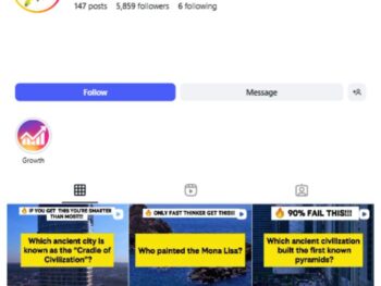 5K Quiz Education Instagram Account for sale
