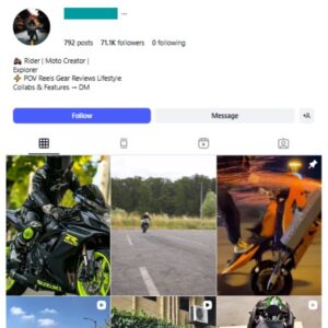 70K Bikes Racing Instagram Account for sale