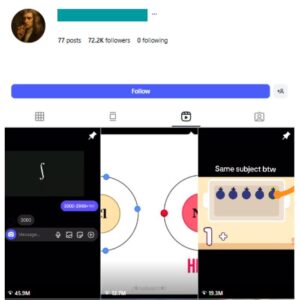70K Science Education Instagram Account for sale