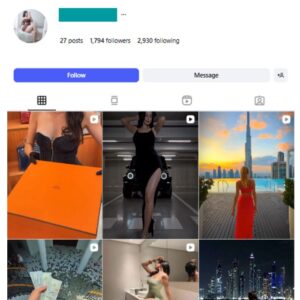 1K Luxury Lifestyle Instagram Account for sale