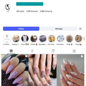 1K Women's Nails Instagram Account for sale