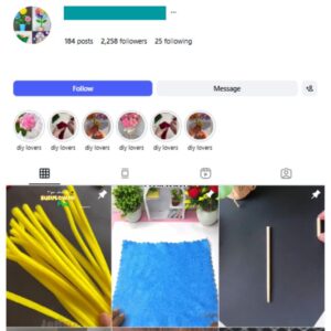 2K DIY Art Instagram Account for sale