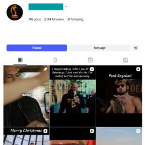2K Motivation Andrew Tate Instagram Account for sale