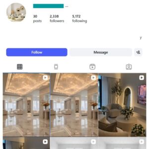 2K UK Home Interior Instagram Account for sale