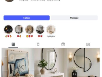 3K Home Interior Design Instagram Account for sale
