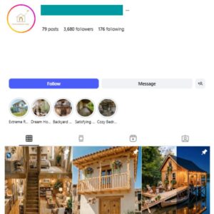 3K Luxury Home Interior Instagram Account for sale
