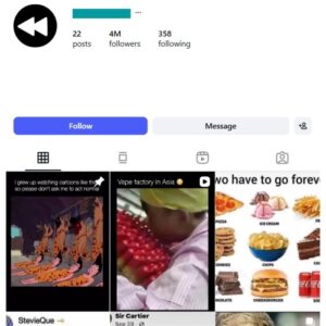 4M Meme Entertainment Instagram Account for sale