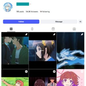 54K Anime Romcom Instagram Account for sale