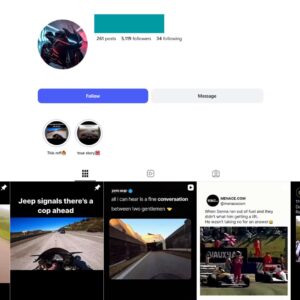 5K Motorcycle Bikes Instagram Account for Sale