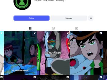 70K Cartoon Ben Ten Series Instagram Account for Sale