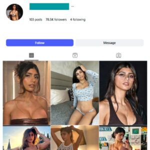 75K Mia Khalifa Model Fan Instagram Account for sale
