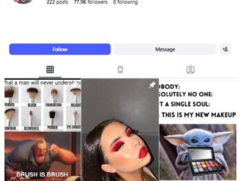75K Women's Makeup Instagram Account for sale