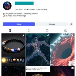 90K Astronomy Space Instagram Account for sale