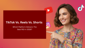 Graphic comparing TikTok, Instagram Reels, and YouTube Shorts asking which delivers the best ROI in 2026.