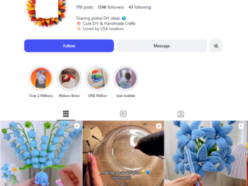 110K DIY And Craft Reels Instagram Account