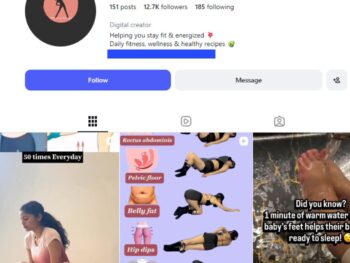 12K Female Fitness Motivation Instagram Account
