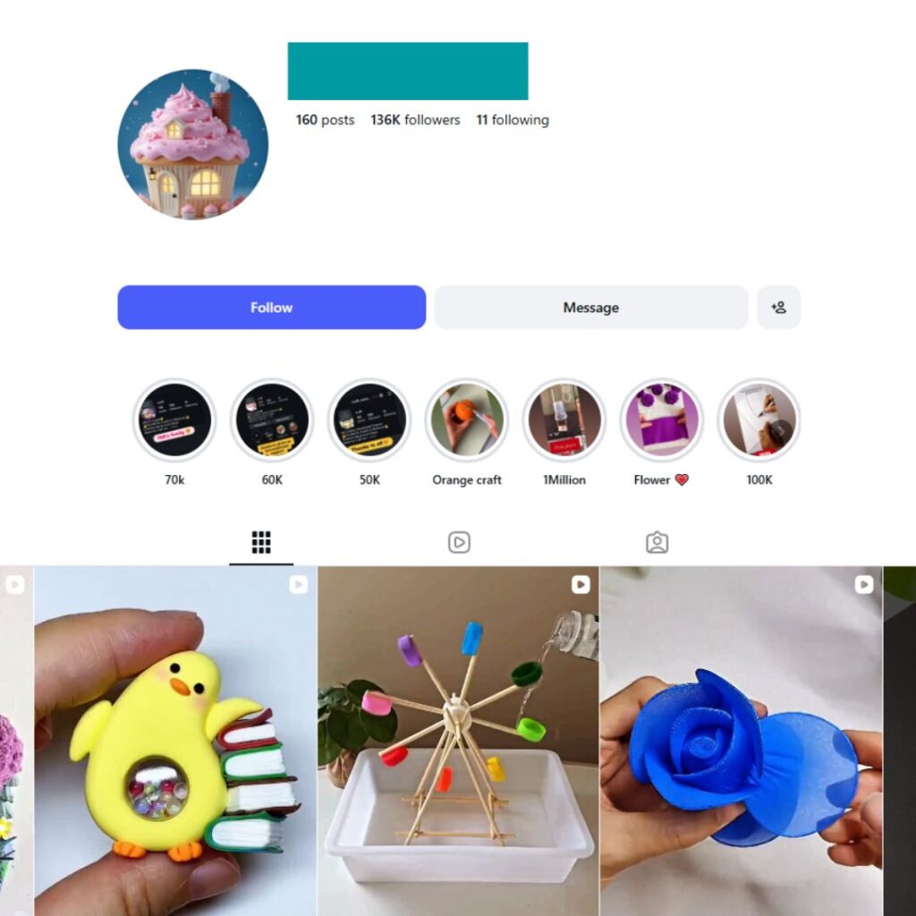 130K Handmade Flower Crafts Instagram Account for Sale