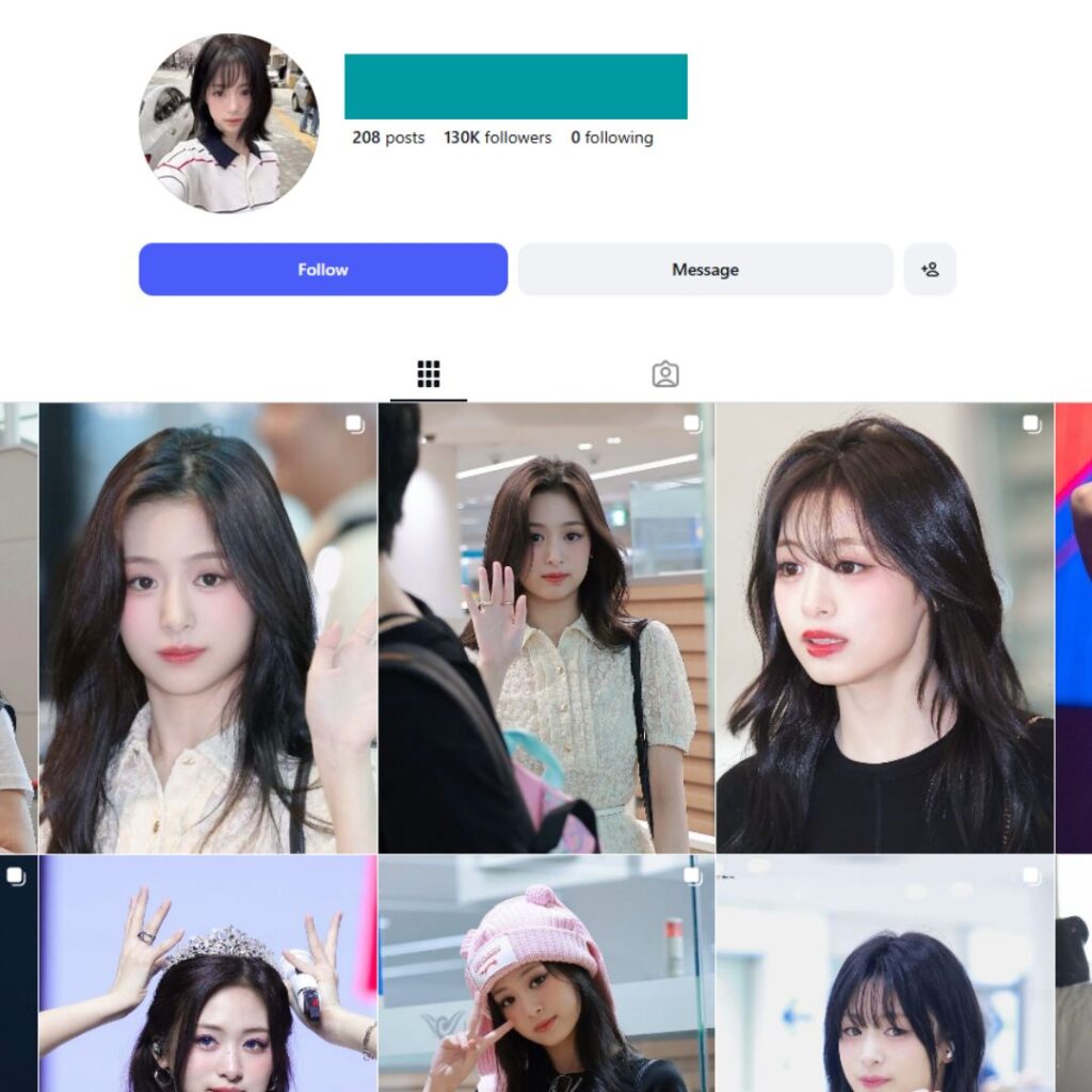 130K K-Pop Fan Instagram Account for Sale