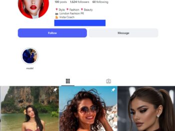 1K Fashion & Beauty Influencer Instagram Account