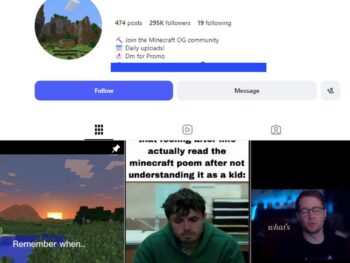 290K Minecraft Gaming Instagram Account