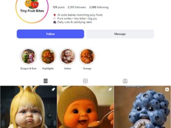 2K AI Cute Baby Fruit Instagram Account