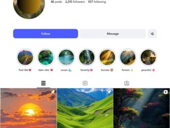 2K Relaxing Nature Instagram Account
