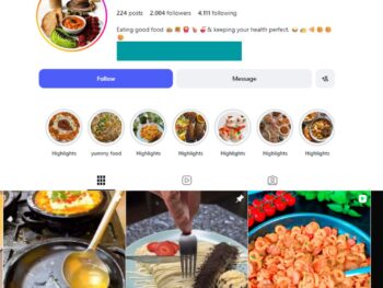 2K Viral Food Content Instagram Account